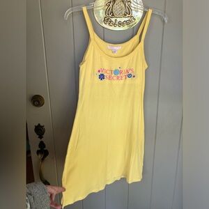 Yellow Victoria secret embroidered dress